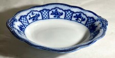 W.H. Grindley Flow Blue Melbourne 9" Oval Vegetable Bowl