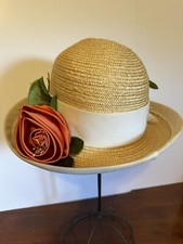 Vintage Coral Millinery Rose w/ Pin 4 Hats, Couture Nice Hat not included.