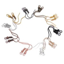 100pcs 20x17mm Metal 10 Colors Earring Findings Ear Hooks Jewelry Making DIY
