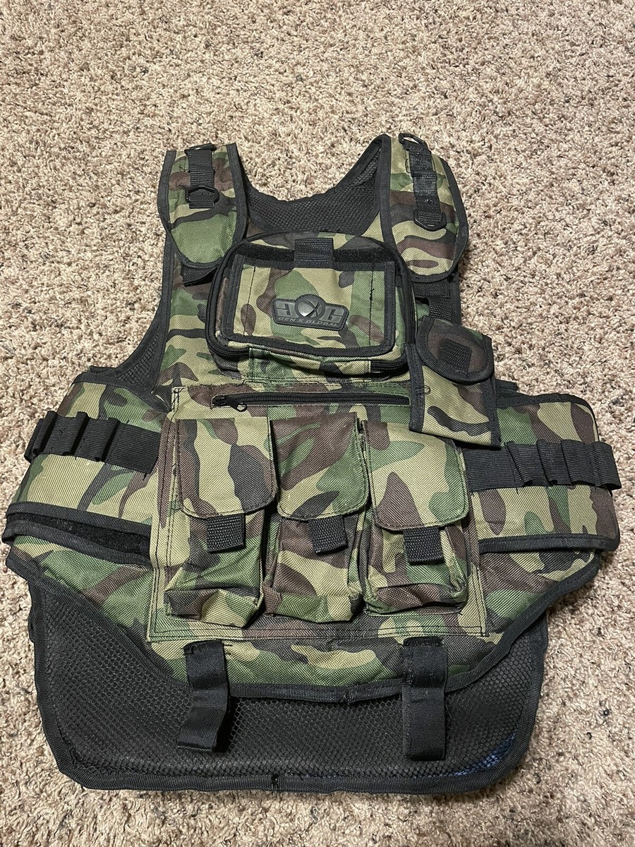 Gen X Global Camo Tactical Paintball Vest pod tank carrier