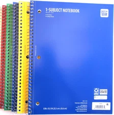 Lot Of 10 Spiral One Subject 70 Sheet Notebooks School Office College Ruled