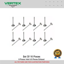 For BMW 2.0 N47D20 Engine Inlet & Exhaust Valve 11348511622 - 16 PCs - NEW