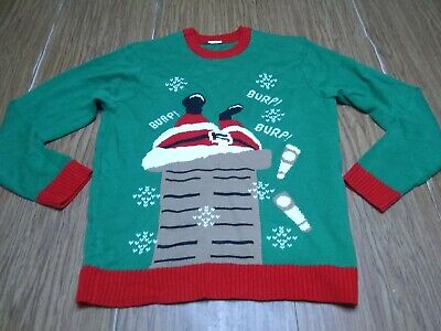 New Mens Bad Santa Chimney Xmas Knitted Christmas Jumper Ugly Funny Rude Sweater New Mens Bad Santa Chimney Xmas Knitted Christmas Jumper Ugly Funny Rude Sweater