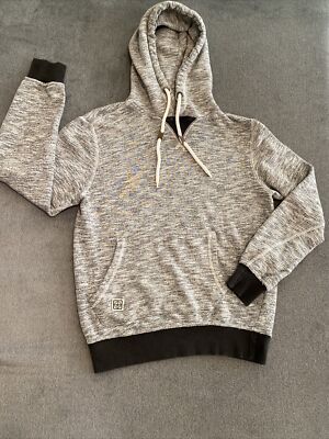 Pullover Sweater Size M Hoodie Long Sleeve Women's Gray Black