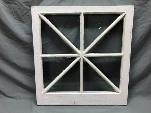 Antique Vintage Single 8 Lite Window Sash Shabby White Chic 27x28 Old 516-25B - Picture 10 of 15