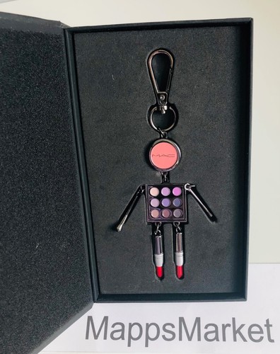 NIB MAC Cosmetics Metal Robot Keychain Key Ring Fob Bag Charm ~ LIMITED EDITION - Picture 11 of 12