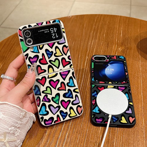 Love Heart Case For Samsung Galaxy Z Flip6 Flip5 4 3 TPU Hybrid Magsafe Cover - Picture 7 of 18