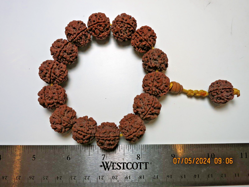 Napal 5 mukhi Rudraksha mala Bracelet, 18-20 mm - Picture 3 of 5