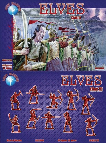 SOLDATINI 1/72 DARK ALLIANCE X DIORAMI WARGAMES - SERIE FANTASY BOX Elves set 1 - Imagen 2 de 2