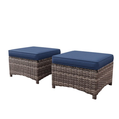 JOYSIDE Outdoor Ottoman 22"Wx18"H Polyester Fade+Water Resistant w/ Hardware - Picture 4 of 6