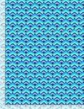 Royal Plume Fabric | Metallic Basic Floral Geo Blue | Timeless Treasures YARD