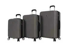 Nicole Miller New York Bernice Collection 3 Piece Hardside Luggage Set Spinner