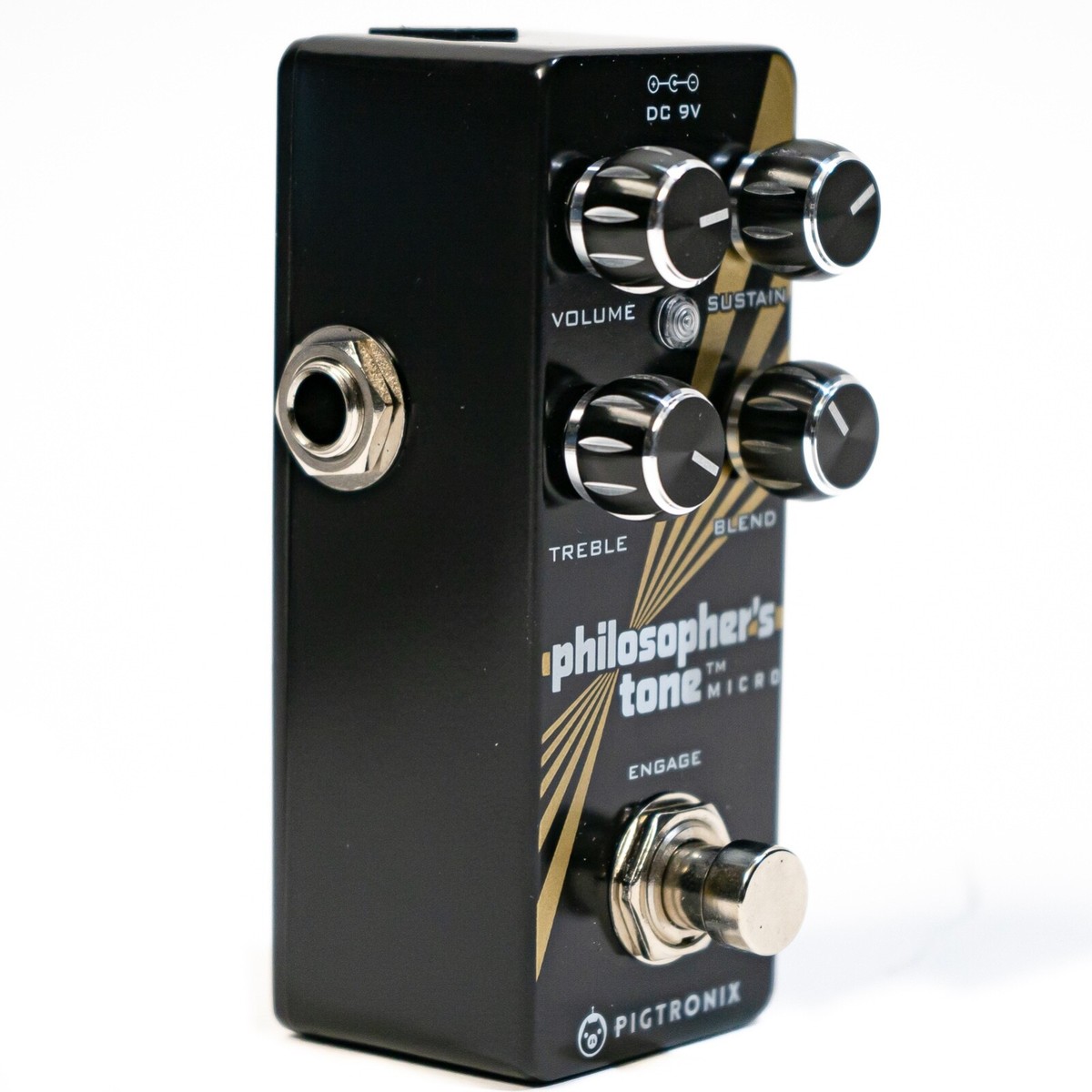 Pigtronix Philosopher's Tone Micro Turn Lead to Gold Guitar Effect