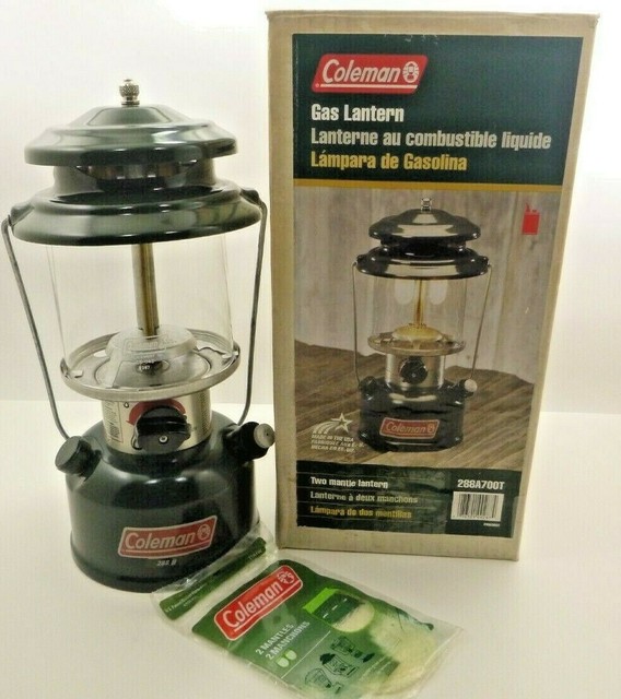 Vintage 288 Coleman Gas 2 Mantle Lantern Model 288a700t Dated 03 93 for