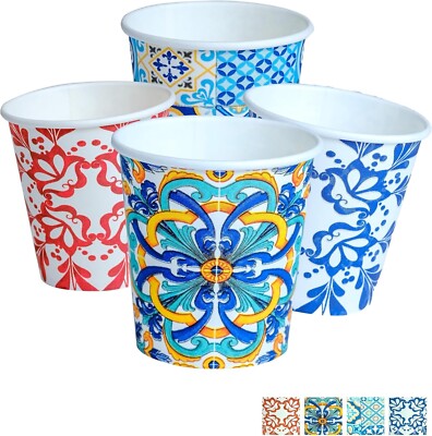 Bicchieri Di Carta Colorati (60 Pezzi) - Per Feste, Casa E DIY