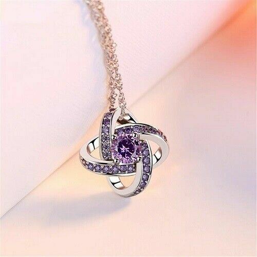 Damas Estante Remolino Collar de Cadena Cumpleaños Regalo Mujeres Joyería - Imagen 4 de 6