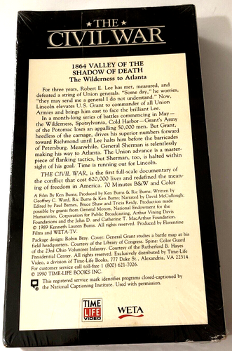 The Civil War 1864 Valley of the Shadow of Death Time Life Video VHS Sealed - Picture 5 of 7