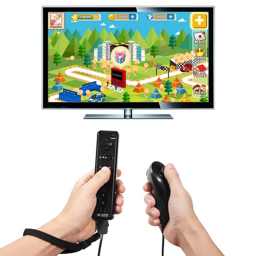 2 in 1 Built in Motion Plus Remote Controller/ Nunchuck For Nintendo Wii & Wii U - Picture 48 of 65
