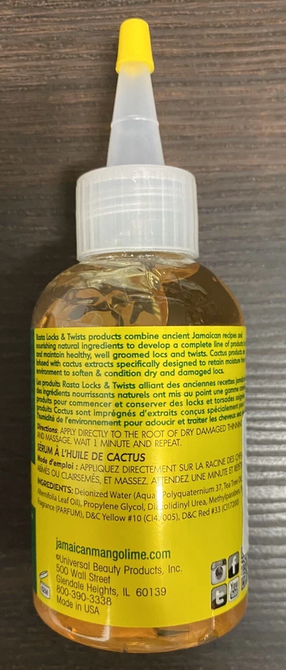 Suero de aceite de cactus de mango y lima Jamican ayuda a fortalecer las raíces y reparar y cura 4z Foto 2 de 2