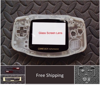 GBA Game Boy Advance Replacement Housing Shell GLASS Screen  USA! Pick Color