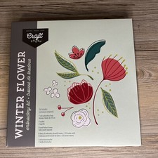 Craft Crush  Winter Flower Embroidery Kit  New Sealed