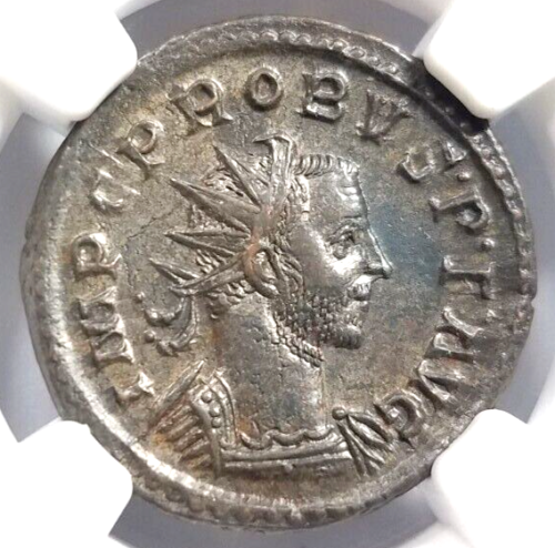 Probus Roman Empire NGC Ch AU Aurelianianus Ancient Mars Victory Soldier Spear
