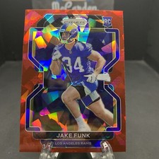 2021 Panini Prizm Rookie Red Ice Prizm Jake Funk #402 Rookie RC Los Angeles Rams