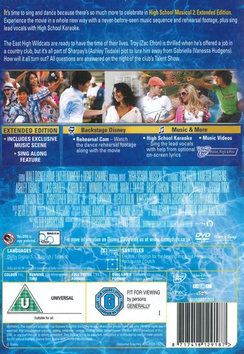 High School Musical 2 (2007) Extended Edition DVD, Zac Efron, Vanessa Hudgens - Picture 2 of 2