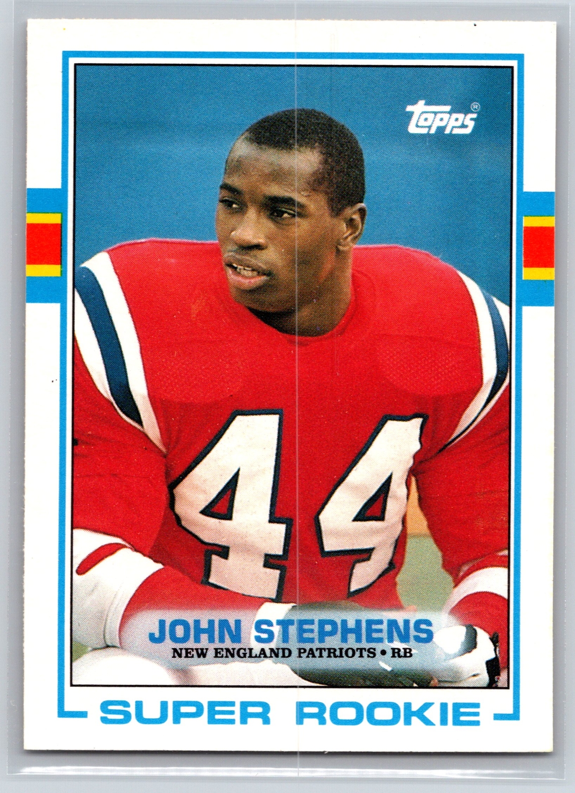 1989 Topps American UK #16 John Stephens New England Patriots