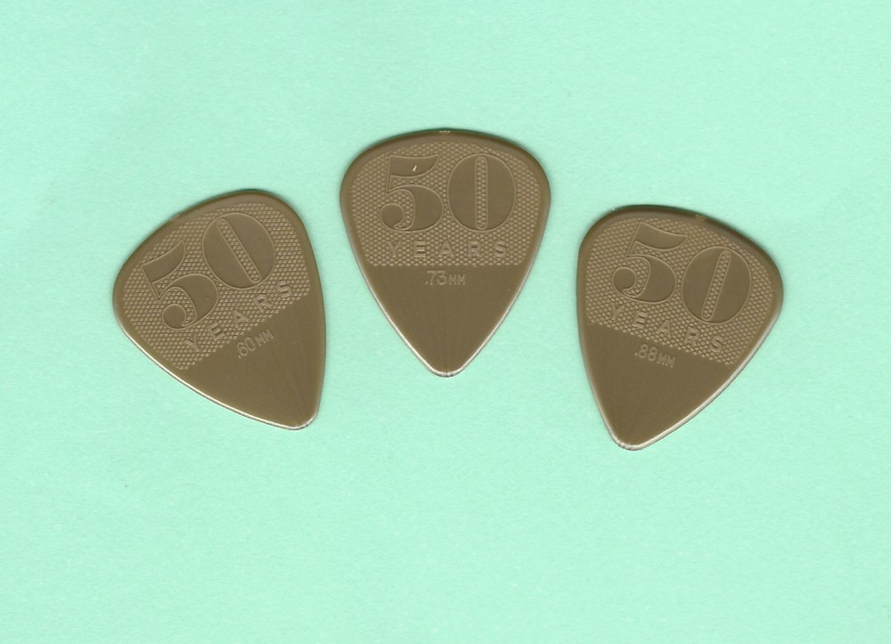 50th Anniversary Jim Dunlop Nylon Guitar Picks Set – 3 Gauges  