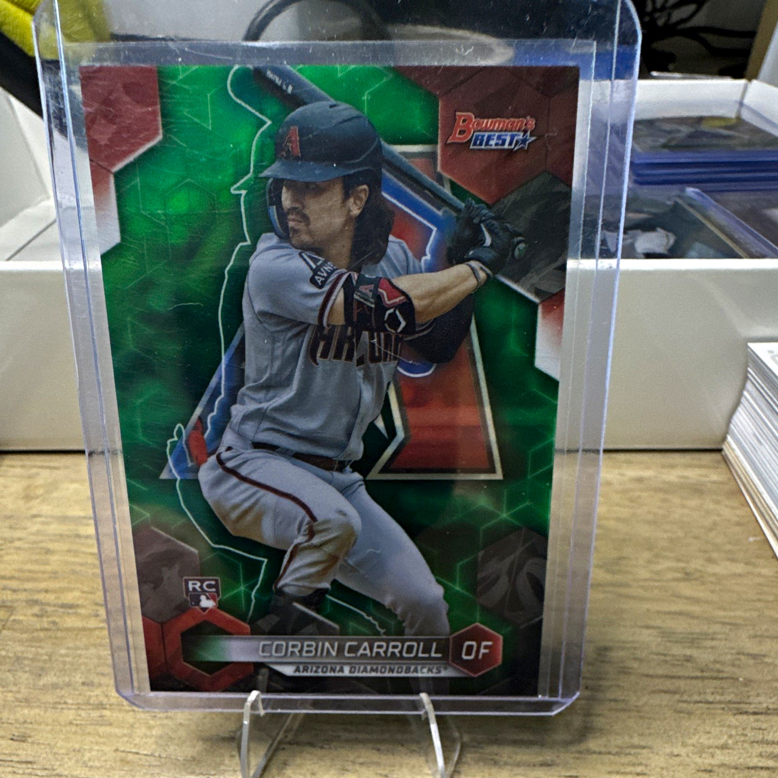 Topps 2023 Bowman's Green Refractor Best Corbin Carroll RC Rookie #20 68/99 DB