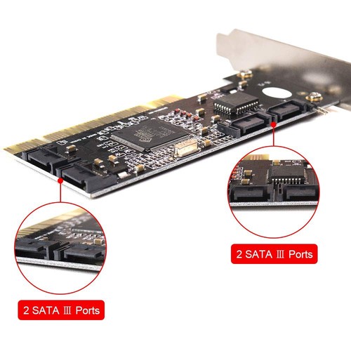 4 Ports PCI SATA Controller Internal Expansion Card with Two Sata8974 - Photo 3/6