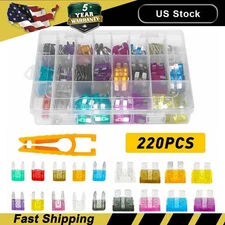 220pc Car Blade Fuse Assortment Assorted Kit Blade Auto Truck Automotive Part Sp
