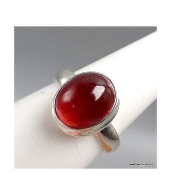 Petite bague Grenat Hessonite ovale taille 55 XV60.5 - Photo 1/4