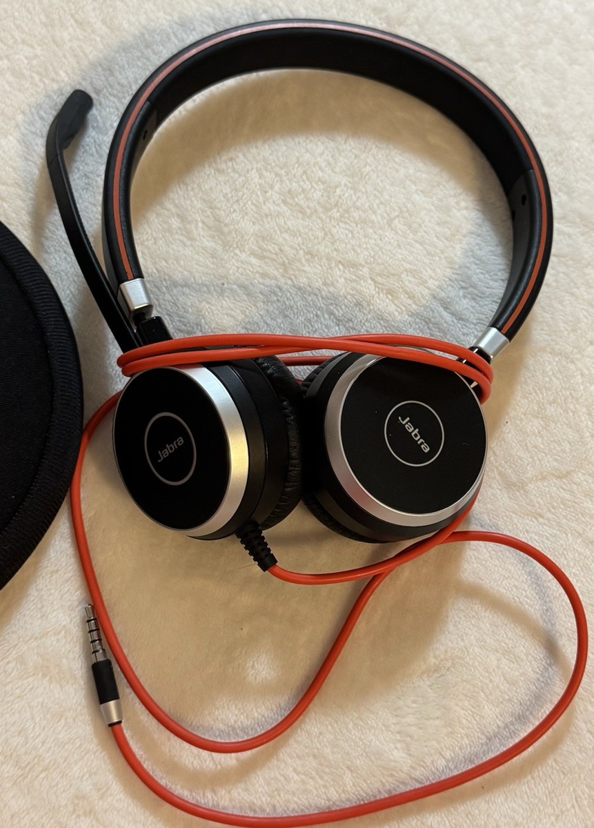 Jabra Evolve 40 Black and Red Wired Headset with Microphone | eBay