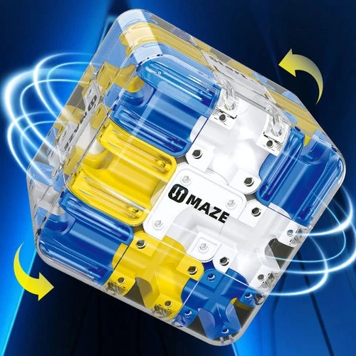 Large 3D Labyrinth Puzzle Maze Cube - Engaging Brain Teaser Toy, Improve Spatial - Picture 3 of 6