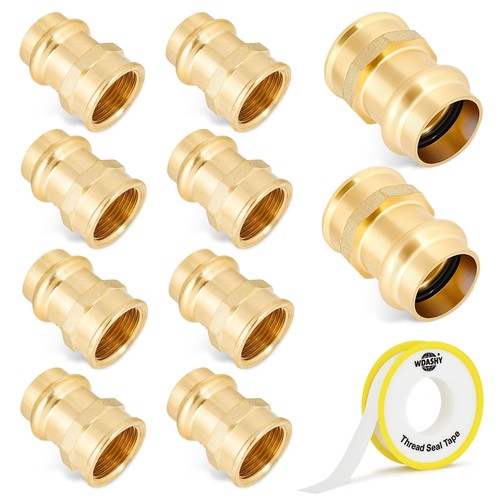 (10-Pack) wdaisy Propress Fittings, 3/4 Press Propress x 3/4 NPT Female Adapter