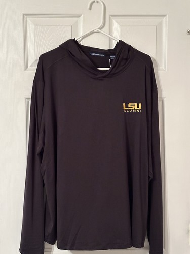 Men’s Size 3XL LSU Tigers Cutter And Nick Black Hoodie T-Shirt Long Sleeves