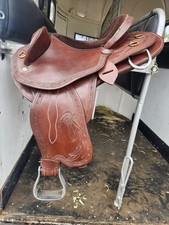 Full Leather Swinging Fender Premium Stock Saddle 16 inch seat FREE SHIPPING