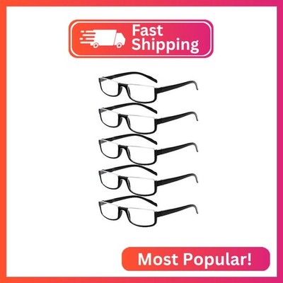 Kerecsen Half Frame Reading Glasses for Men & Women, Lightweight Comfort-Fit Des