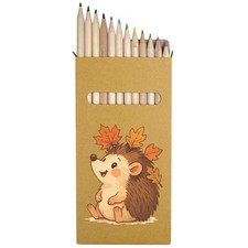 12 x 'Autumnal Hedgehog' Long 178mm Coloured Pencils / Pencil Set PE00080577 