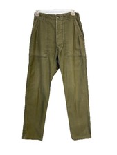 Vintage 60s US Army OG-107 Sateen Baker Pants Vietnam War Fatigues USA