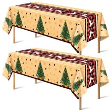 Christmas Party Decorations - Christmas Tablecloth Xmas Decorations Party F...