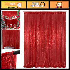 Red Sequin Backdrop 20FT x 10FT Glitter Photography Curtain for Party Events