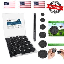 46pcs Rubber Grommets For Wiring Soft Double Sided Rubber Grommet Kit Blac...