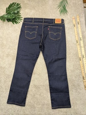 Levis 511 Jeans Mens 42x30 Blue Dark Wash Slim Taper Stretch Denim Zip Fly Pants