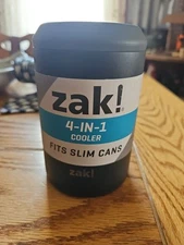 NWT Zak 4 in 1 cooler Black And Grey Fits Slim Cans Bottels and Regular Cans