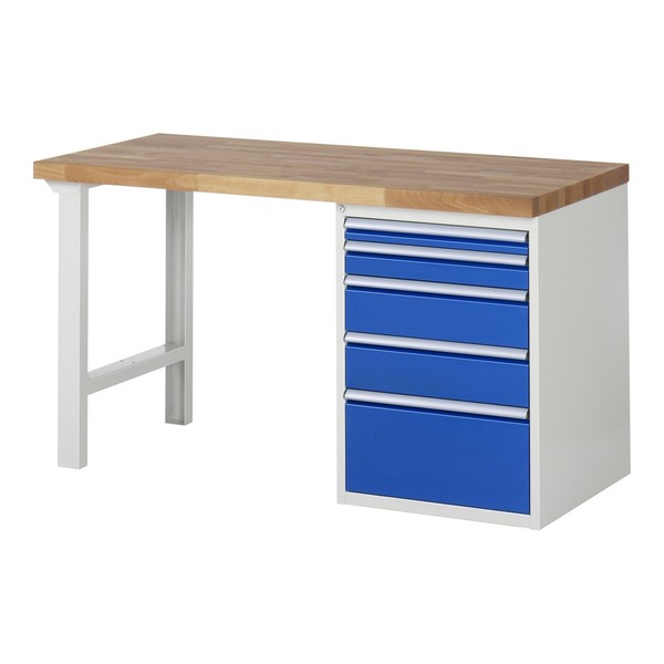 Rau Werkbank Modell 7511 Mit 5 Schubladen Bxtxh 1500X700X840Mm-image