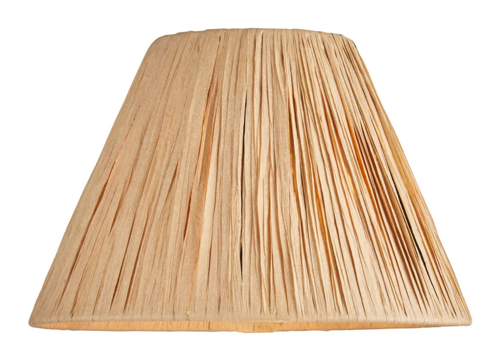 Lampshade Beige Lyra Raffia Shade 255mm Endon 104074
