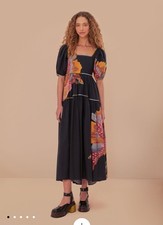 FARM Rio Black Lucy Floral Maxi Dress Womens XS NWT retail $295